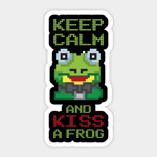 Keep Calm and Kiss a Frog Kiss the Frog Sticker